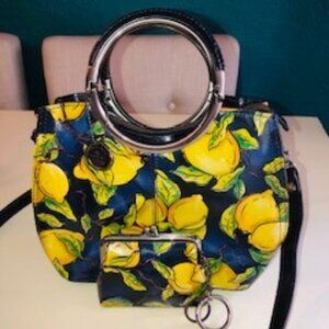 PATRICIA NASH LEATHER LIMON ARIA HANDBAG WITH SMALL COIN PURSE &CROSS BODY STRAP